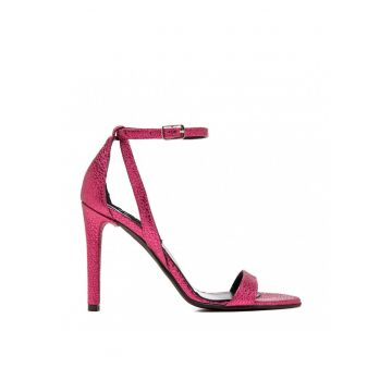 Sandale dama piele naturala Simple Fuchsia Sparkle