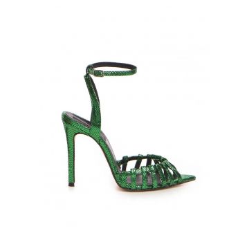 Sandale dama piele naturala Verde Kris