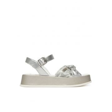 Sandale dama -  Silver 00532 - Piele ecologica - Argintiu