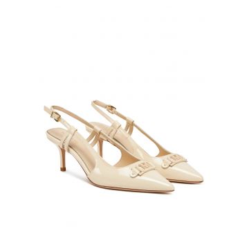 Sandale dama -  stiletto - piele naturala - bej