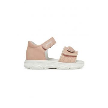 Sandale din piele naturala pentru fete - Roz