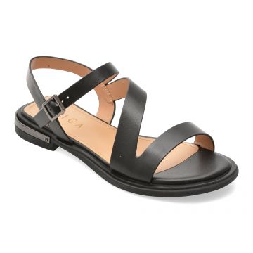 Sandale EPICA negre, 1294, din piele naturala