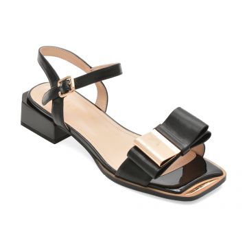 Sandale EPICA negre, XH2411, din piele naturala