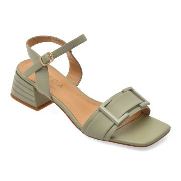 Sandale EPICA verzi, UZ1910, din piele naturala