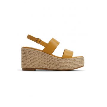 Sandale-espadrile wedge Keoni - Galben inchis
