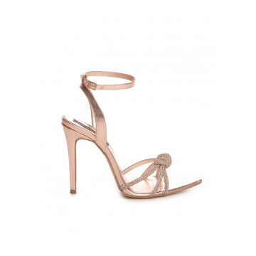 Sandale mireasa piele naturala Auriu Jennifer