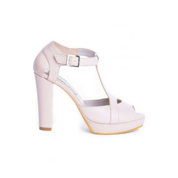 Sandale mireasa piele naturala NUDE ROSE Anais