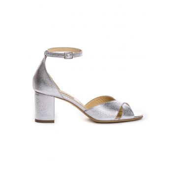 Sandale mireasa piele naturala Silver Lotus