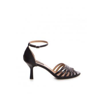 Sandale piele naturala Negru Selena - Marimea