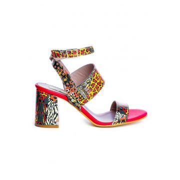 Sandale piele toc gros New Look Jungle