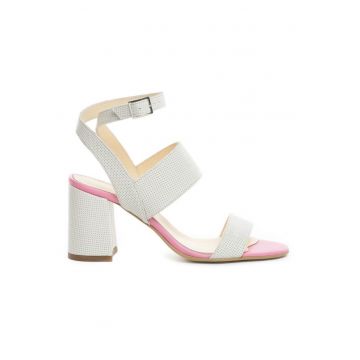 Sandale piele toc gros New Look White