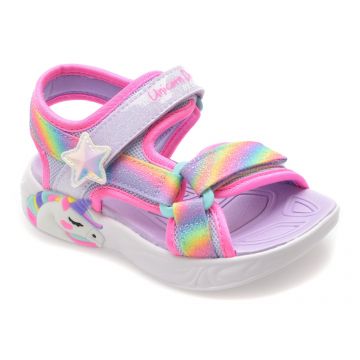 Sandale SKECHERS mov, UNICORN DREAMS SANDAL, din material textil