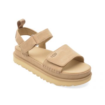 Sandale UGG gri, GOLDEN STAR, din piele intoarsa