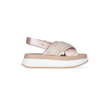 Sandale cu platforma si model - Roz