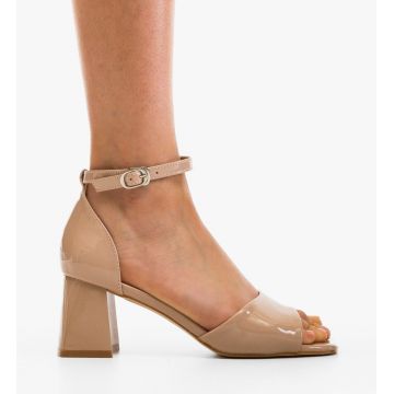 Sandale cu toc Azaf Nude