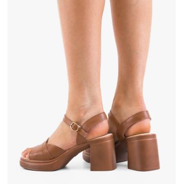 Sandale cu toc Gaguwa Camel