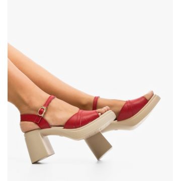 Sandale cu toc Gaguwa Rosii