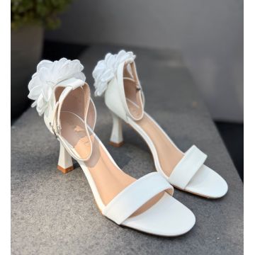 Sandale cu toc Rouzy Albe