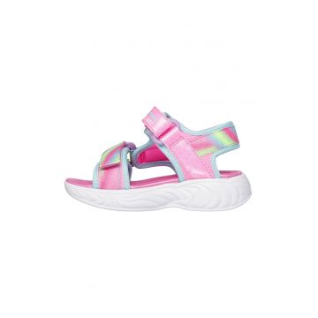 Sandale cu velcro si model colorblock Unicorn Dreams - Roz