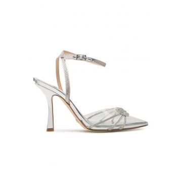Sandale dama -  302052 - Piele ecologica - Transparent / Argintiu