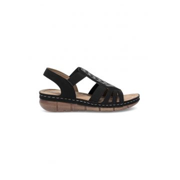 Sandale dama -  590559 - Sintetic - Negru - Negru
