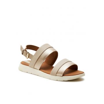Sandale dama  D Dandra - bej/auriu deschis - piele ecologica -