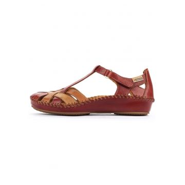 Sandale dama - din piele naturala -  655-0732C5-05-O-21 - rosu - Rosu