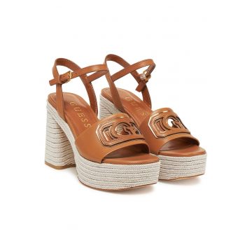 Sandale dama -  espadrile TAN FLJFML LEA03 - piele naturala