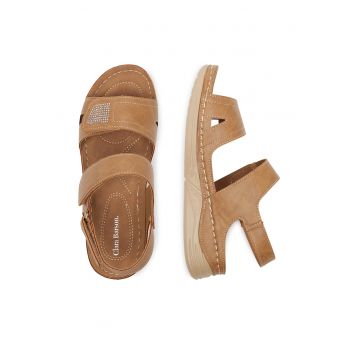 Sandale dama  maro - tesatura -