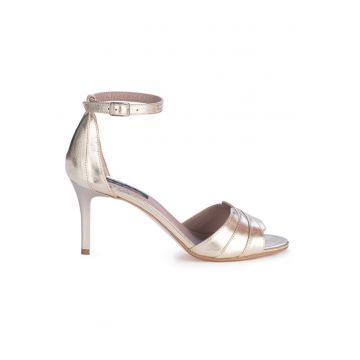 Sandale dama piele naturala Auriu Camille - Marimea