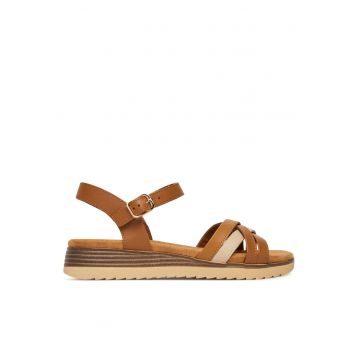 Sandale dama -  piele naturala - culoare maro -