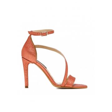 Sandale dama piele naturala Evening Peach