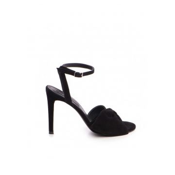 Sandale dama piele naturala Negru Paola