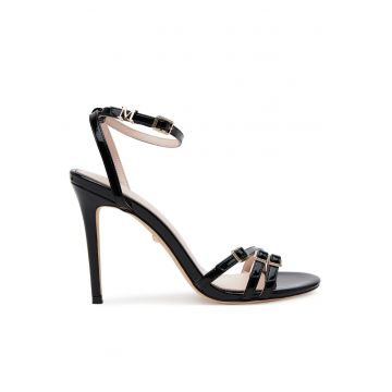 Sandale dama -  piele naturala - negru -