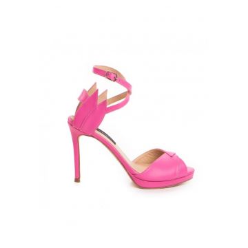 Sandale dama piele naturala Roz Flowers