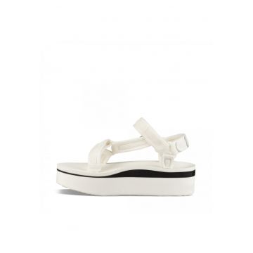 Sandale femei  Flatform Universal Mesh Print - Alb