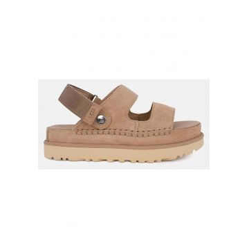 Sandale Goldenstar Glide convertibile din piele intoarsa cu inchidere velcro