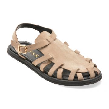 Sandale GRYXX gri, M875, din piele intoarsa