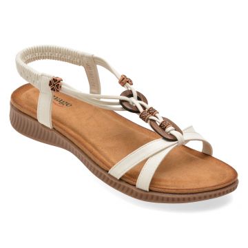 Sandale IMAGE albe, 921, din piele ecologica