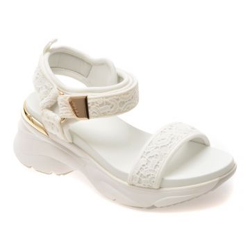 Sandale ALDO albe, EULALIA 100, din material textil