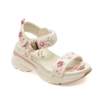 Sandale ALDO albe, EULALIA 116, din piele ecologica