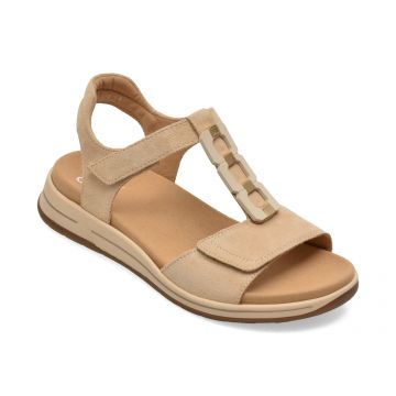 Sandale ARA bej, 34810, din piele intoarsa