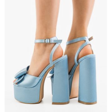 Sandale cu toc Gallen Albastre