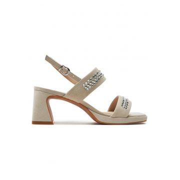 Sandale dama  303669850 - Piele intoarsa - Gri