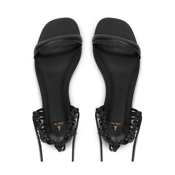 Sandale dama -  piele - negru