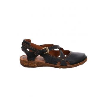 Sandale dama  ROSALIE 13 - piele naturala - negru - inchidere cu catarama