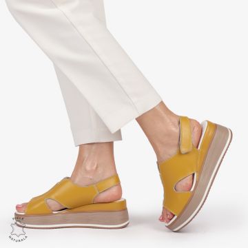 SAndale DAMA SPORT DIN PIELE NATURALA CU INCHIDERE SCAI CRL1410 MUSTAR