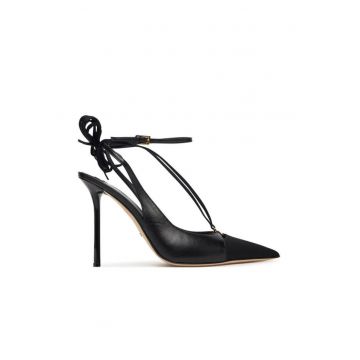 Sandale dama -  stiletto - piele naturala - negru