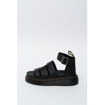 Sandale de piele cu bareta pe glezna Clarissa - Negru/Galben sofran - Negru/Galben sofran