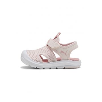 Sandale de plasa cu imprimeu logo Fun Racer - Roz pastel/Alb optic/Roz pal